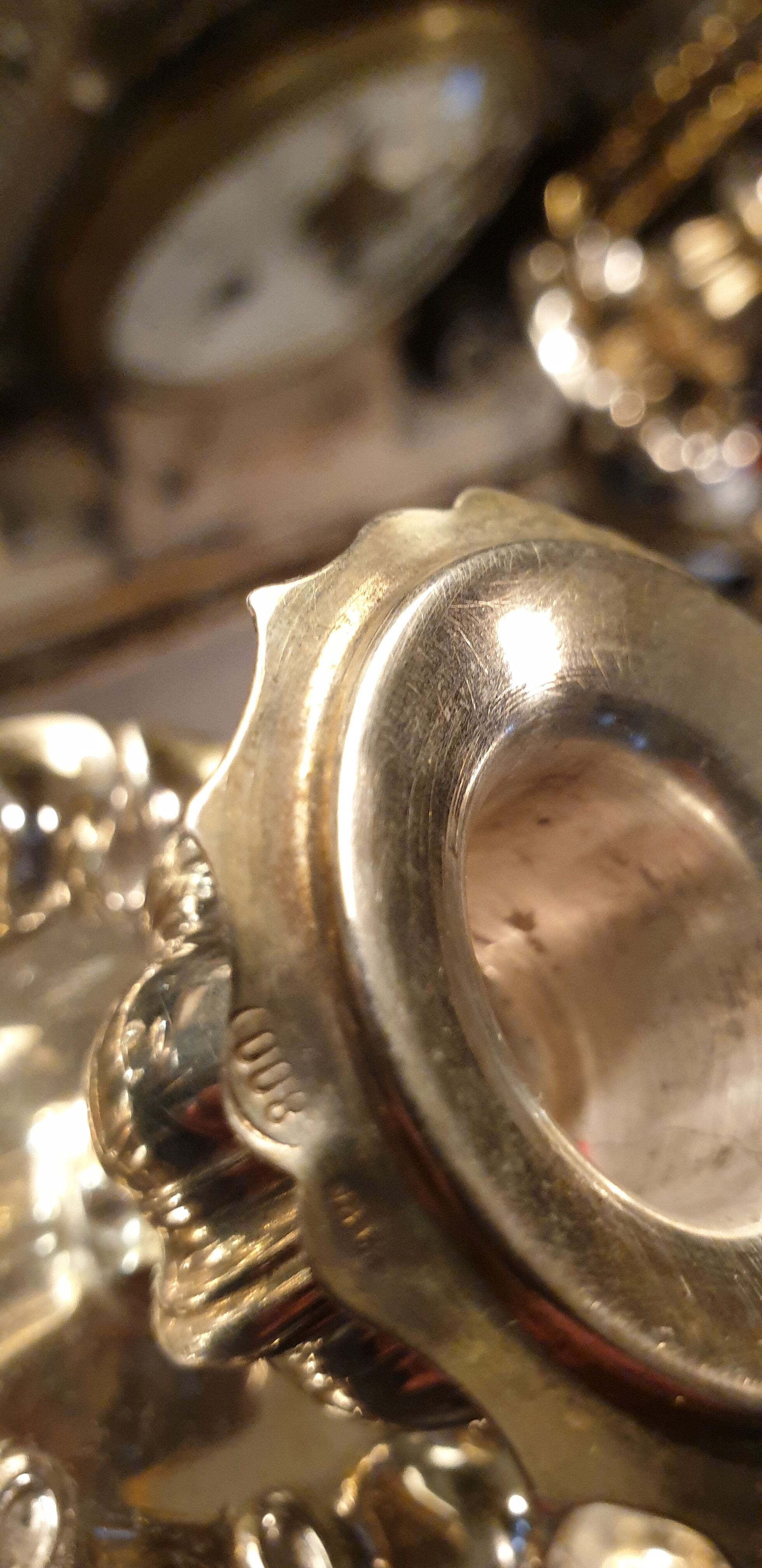 Pair of silver candlesticks 800