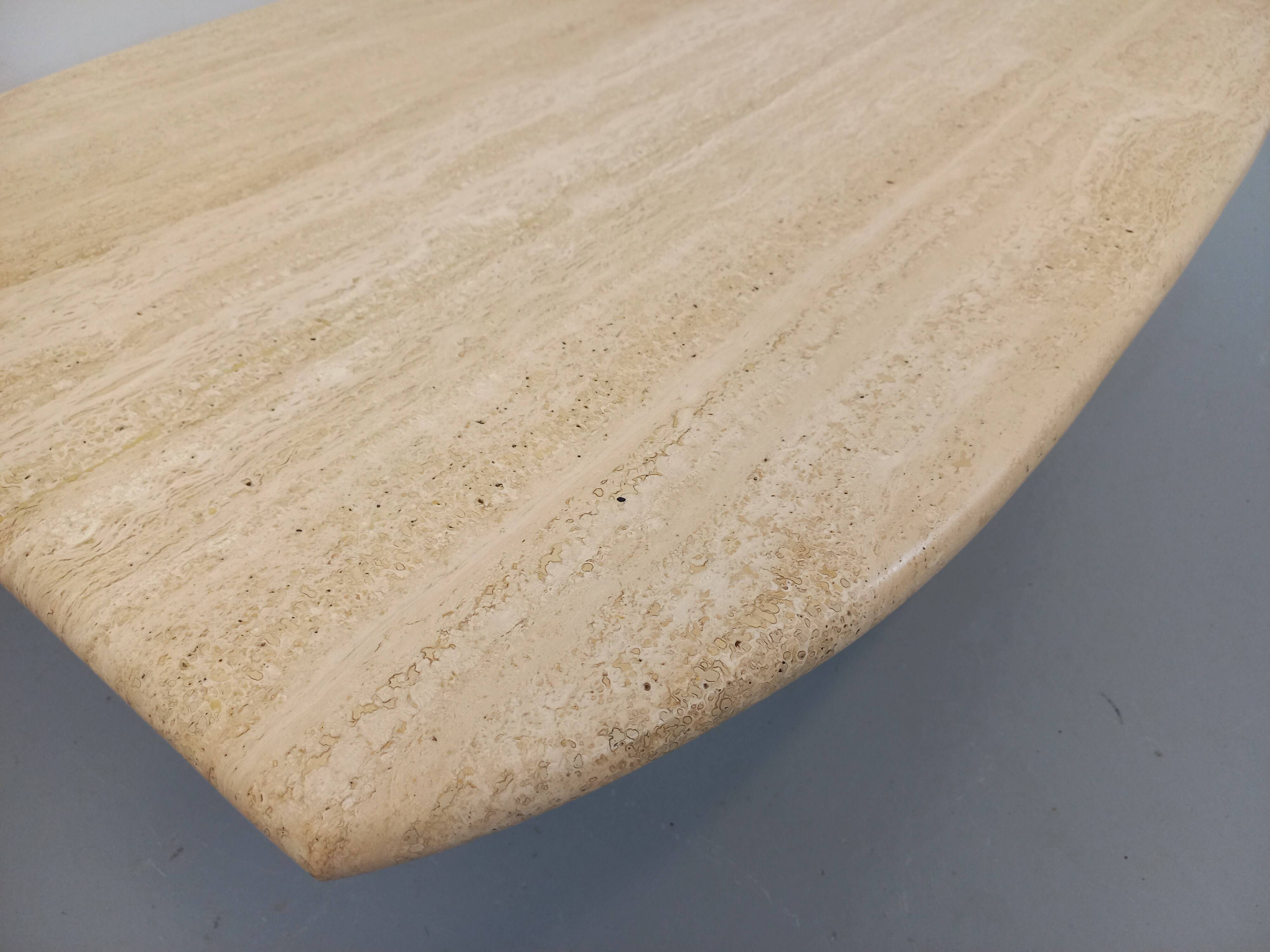 Vintage travertine coffee table from the 80s