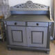 Buffet low 19th - silver grey patina and slate