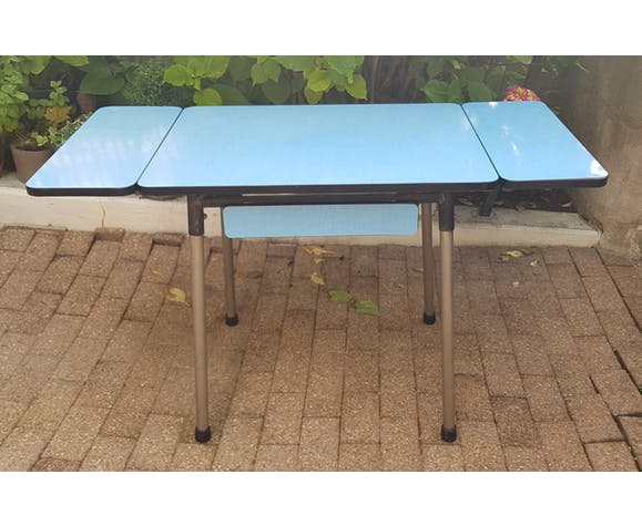 60's blue formica table