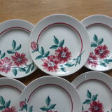 6 flat plates from Sarreguemines, Monceau model