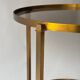 Rolling dessert trolley in brass and smoked glass, 1960
