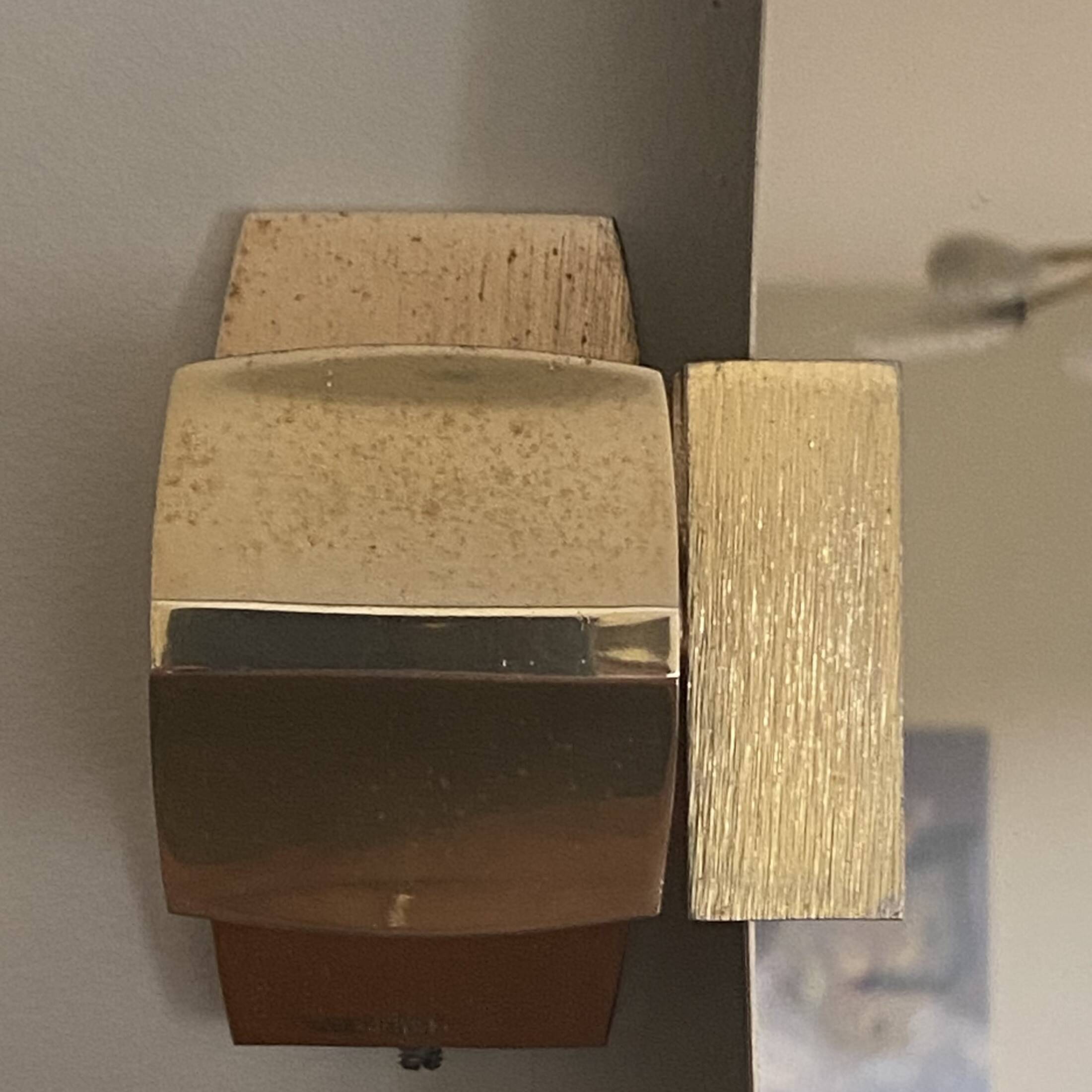 2 large bicolour mirrors Italy 1960 1970 Veca vintage bicolour