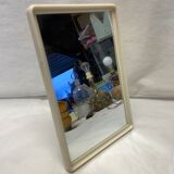 Vintage bakelite white barber mirror