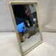 Vintage bakelite white barber mirror