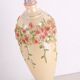 Vintage pink Victorian table lamp – fabric shade, fringes