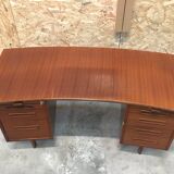 Curved desk Ordo vintage scandinavian teak