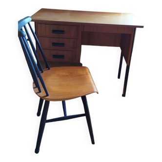 bureau et chaise années 70 -80