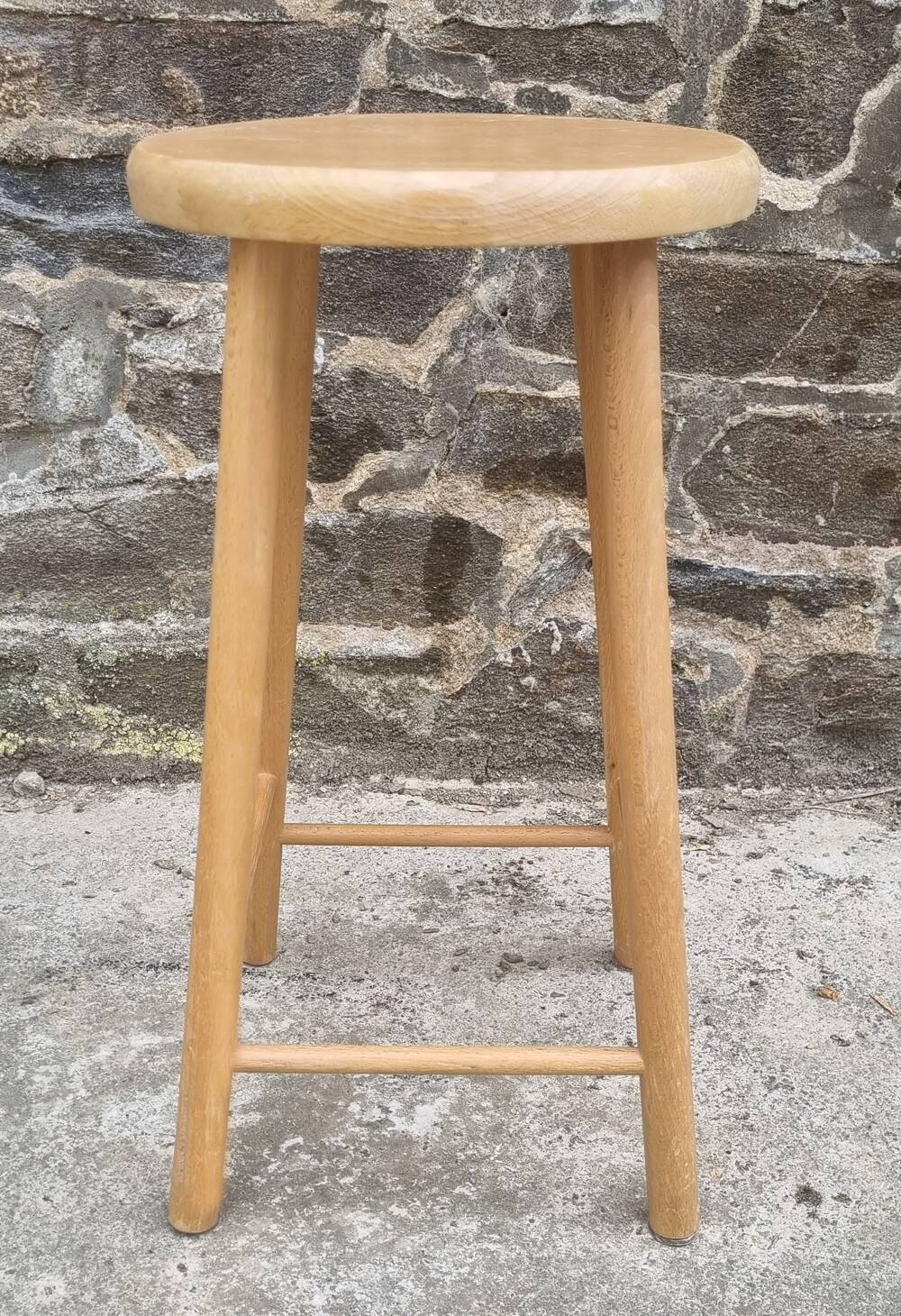 Blond wood bedside table, vintage, 1960s