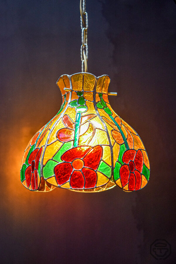 Lampe suspension pate de verre