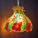 Glass pate suspension lamp