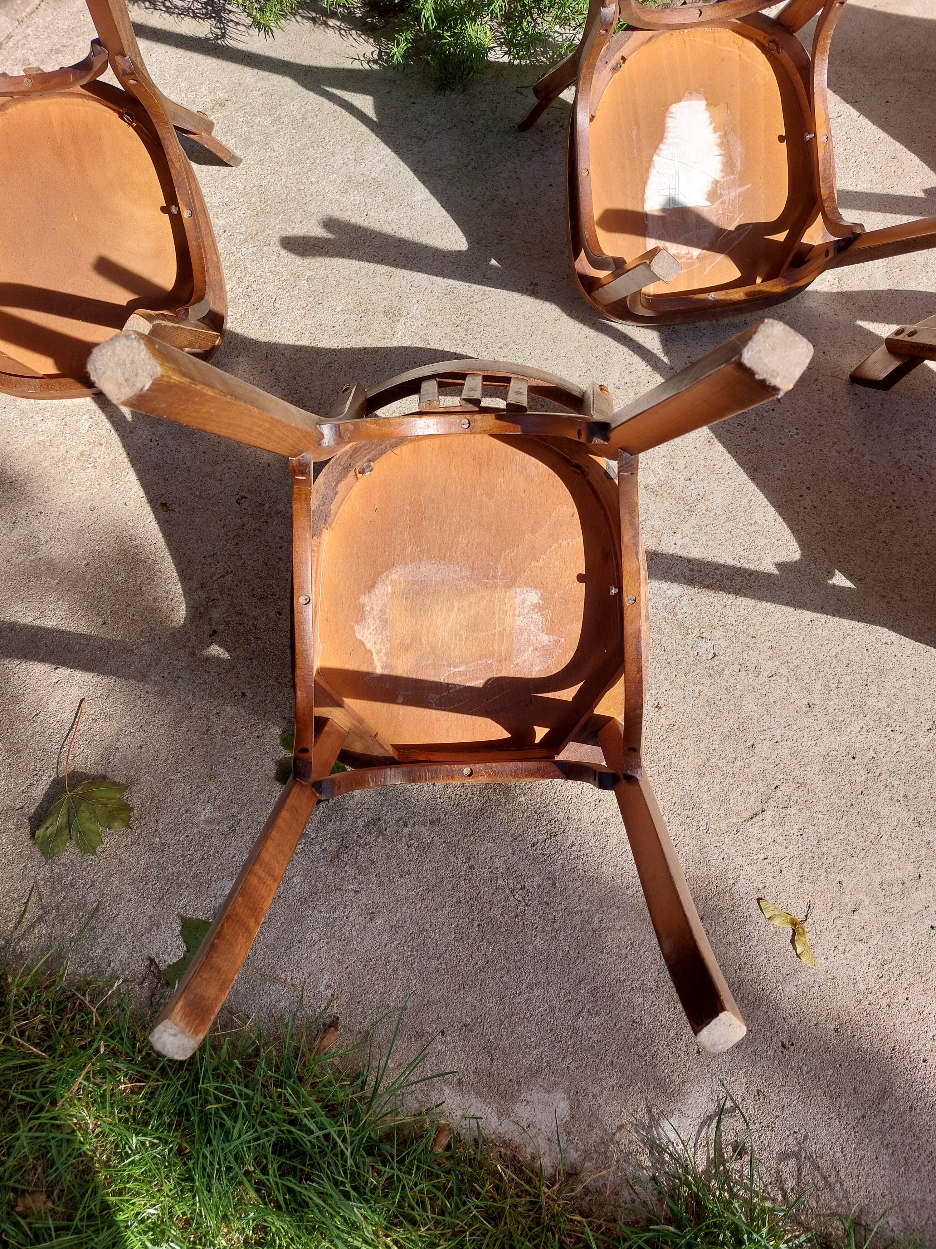 5 vintage Baumann bistro chairs