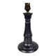 Vintage lamp base in iridescent black ceramic circa 1950