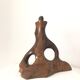 50s/60s olive wood brutalist lamp foot