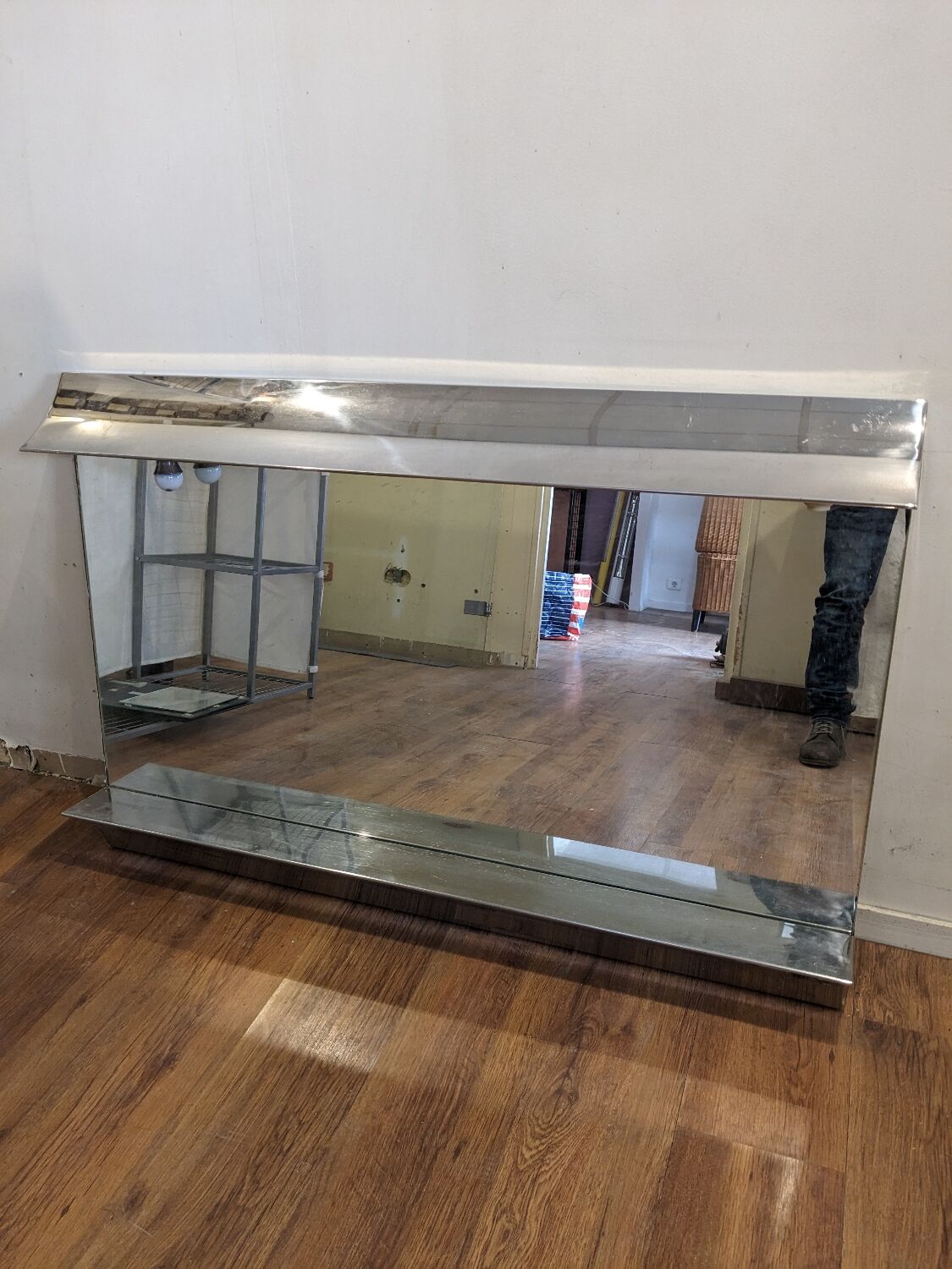 Large vintage loge mirror 70s design