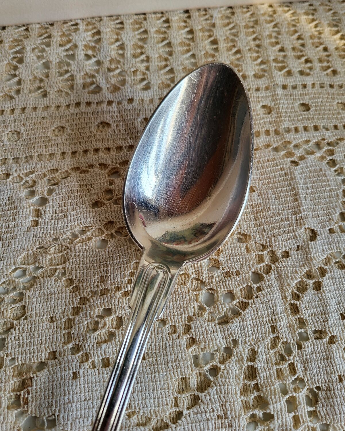 Cuillère de service à Ragout Métal argenté Armand Frénais modèle Filet