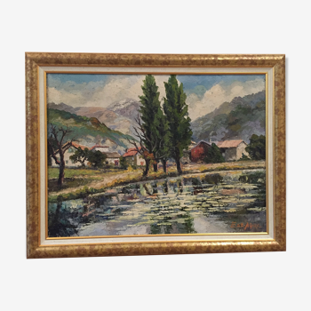 Tableau paysage façon impressionniste