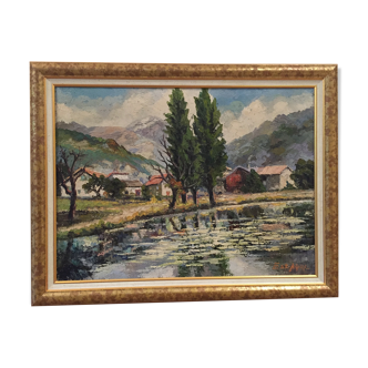 Impressionist landscape painting