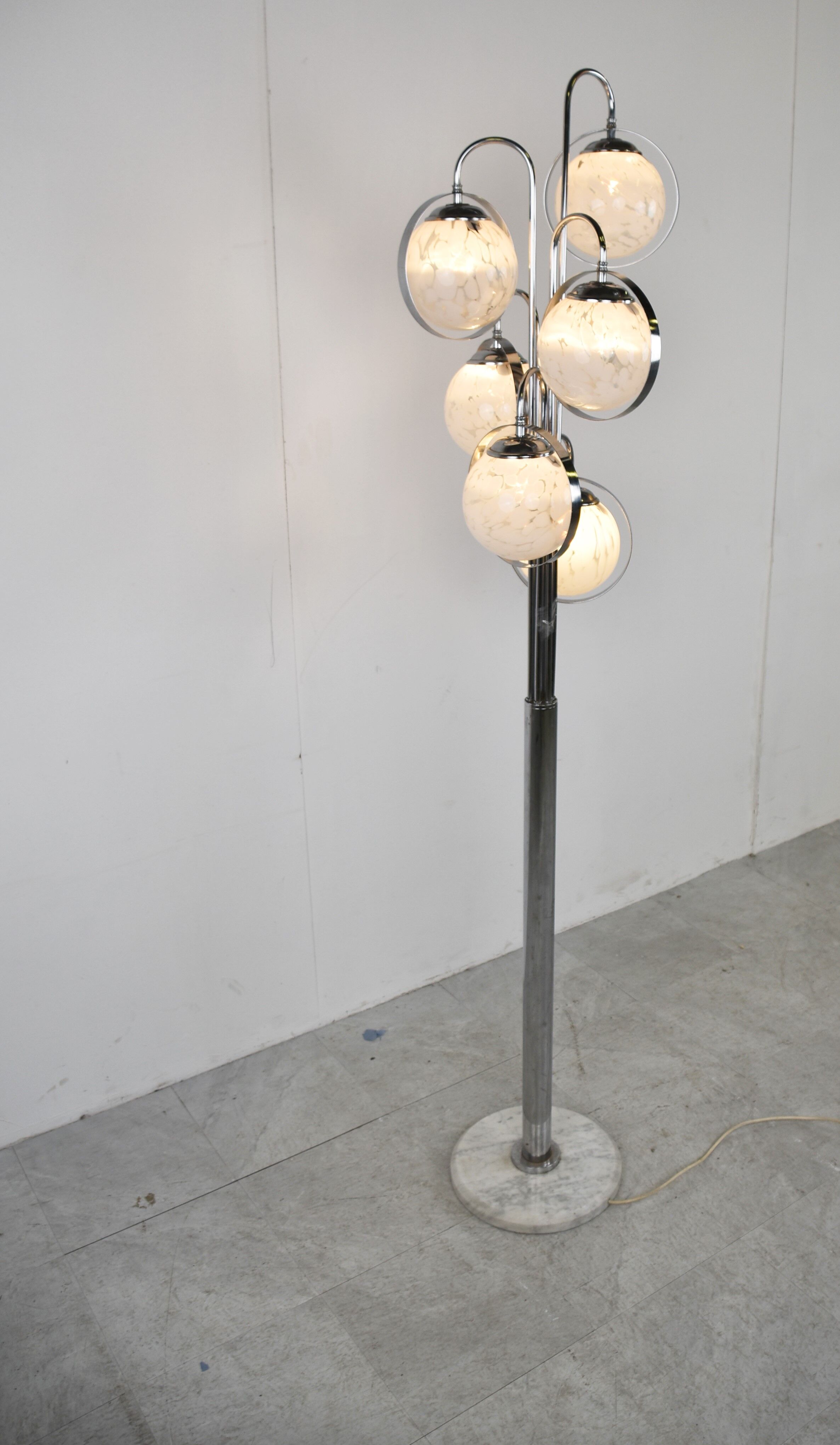 Vintage murano glass floor lamp, 1970s