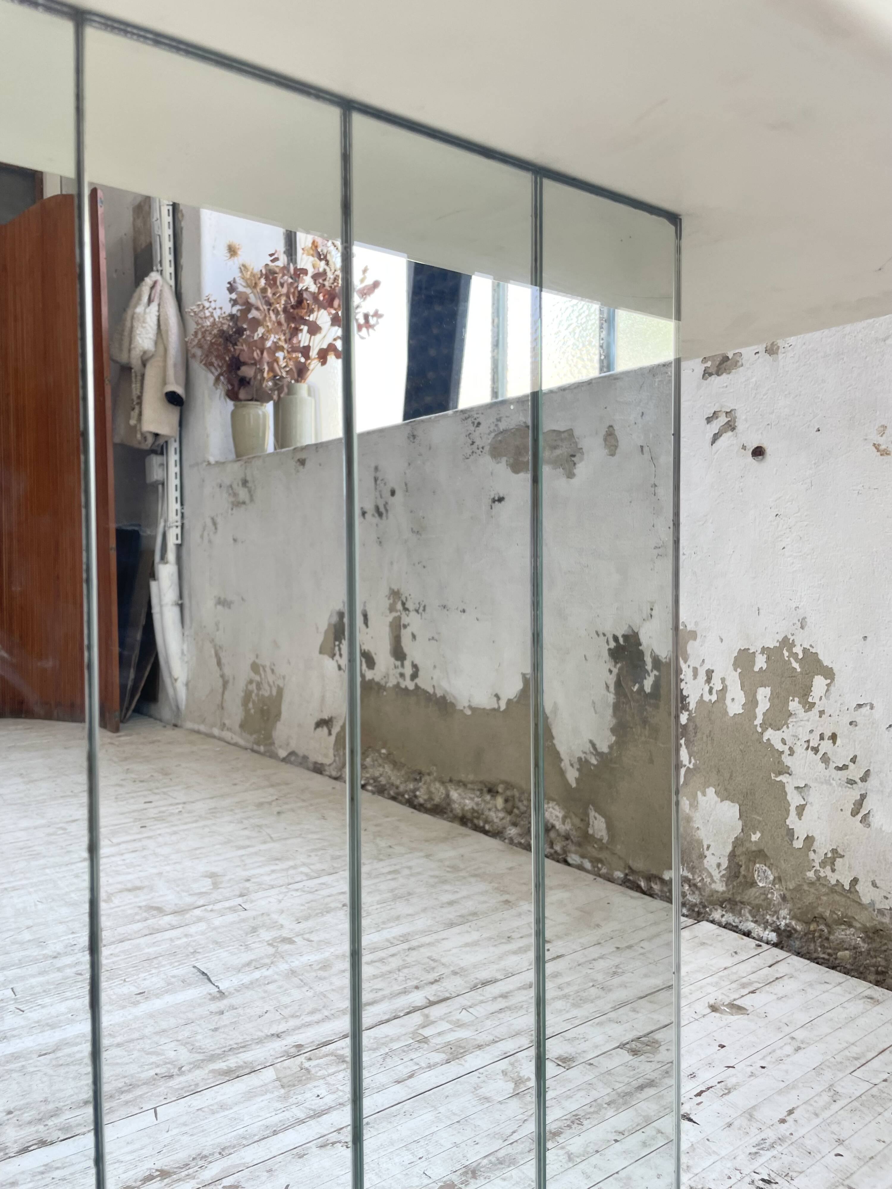 80s lacquered desk and mirror