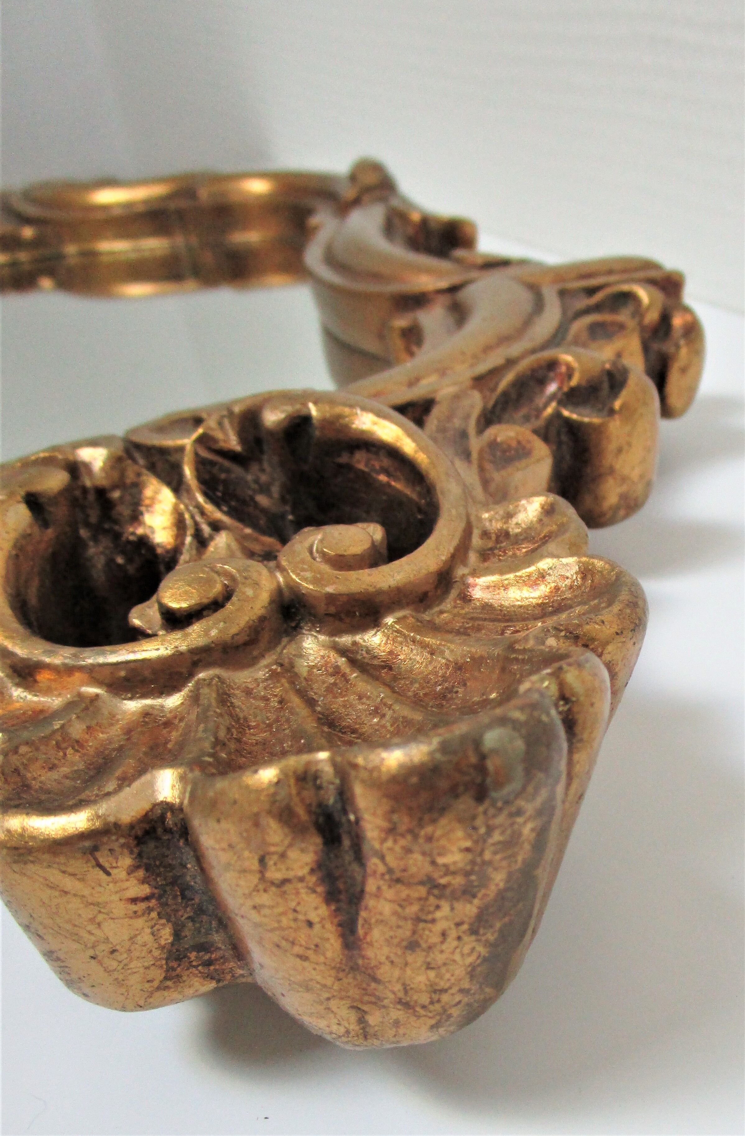 Mirror rocaille gilded ice saint-gobain vintage