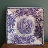 plate or dish with purple and mauve decoration
