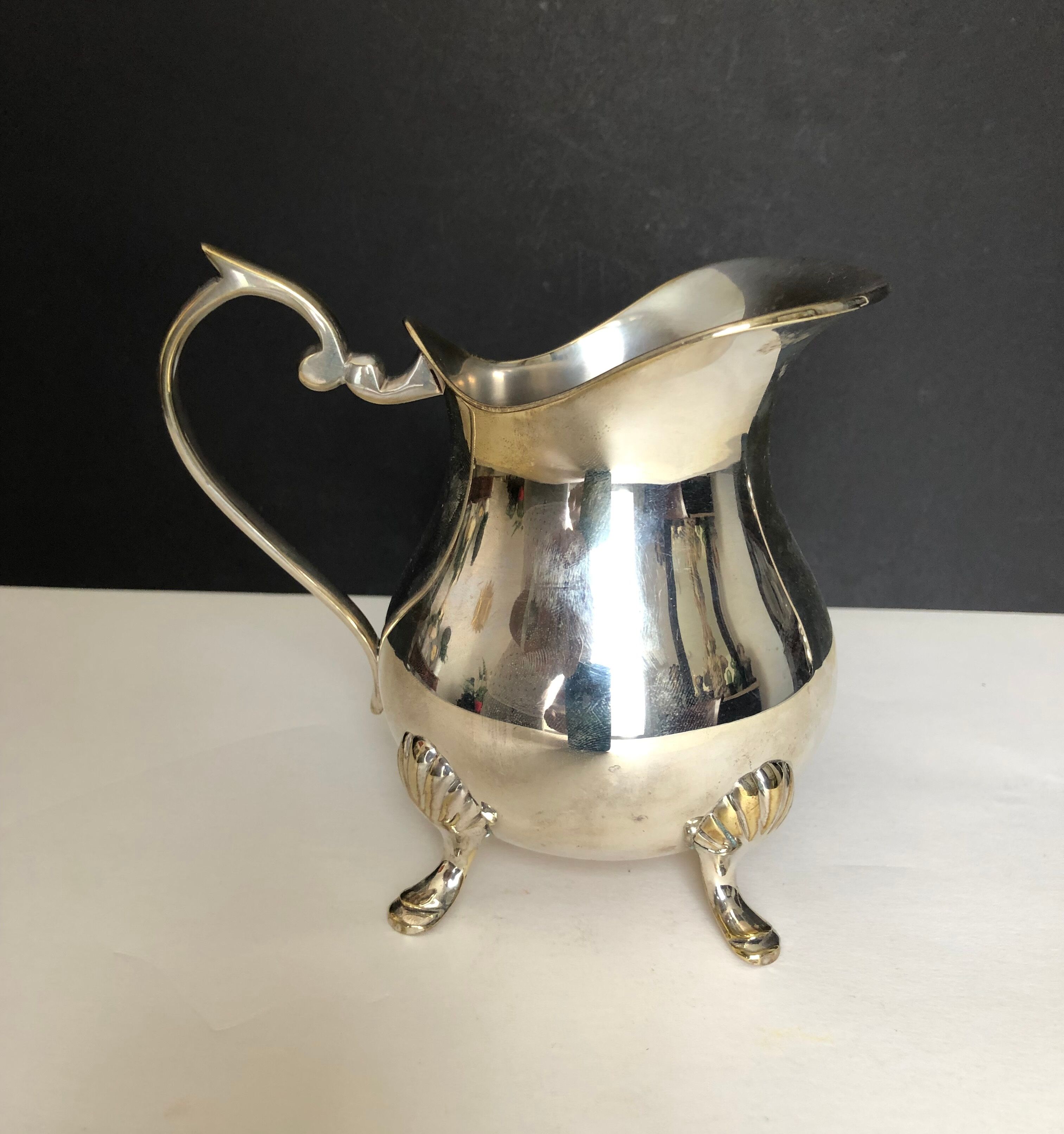 Silver metal tea and coffee service
