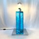 Large blue and chrome Murano lamp, 1960s. Italy