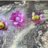 6 pop pink glass cups