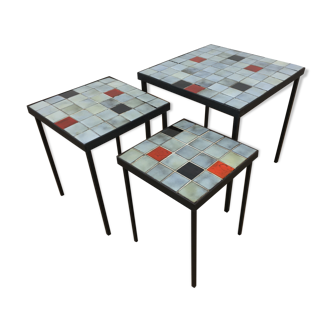 Mado Jolain ceramic tables 1960