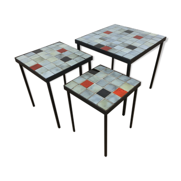 Mado Jolain nesting tables ceramic 1960