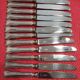 Set of 12 small knives in silver metal and stainless steel from the Ravinet d'Enfer Paris brand
