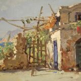 Italian painting signed seascape