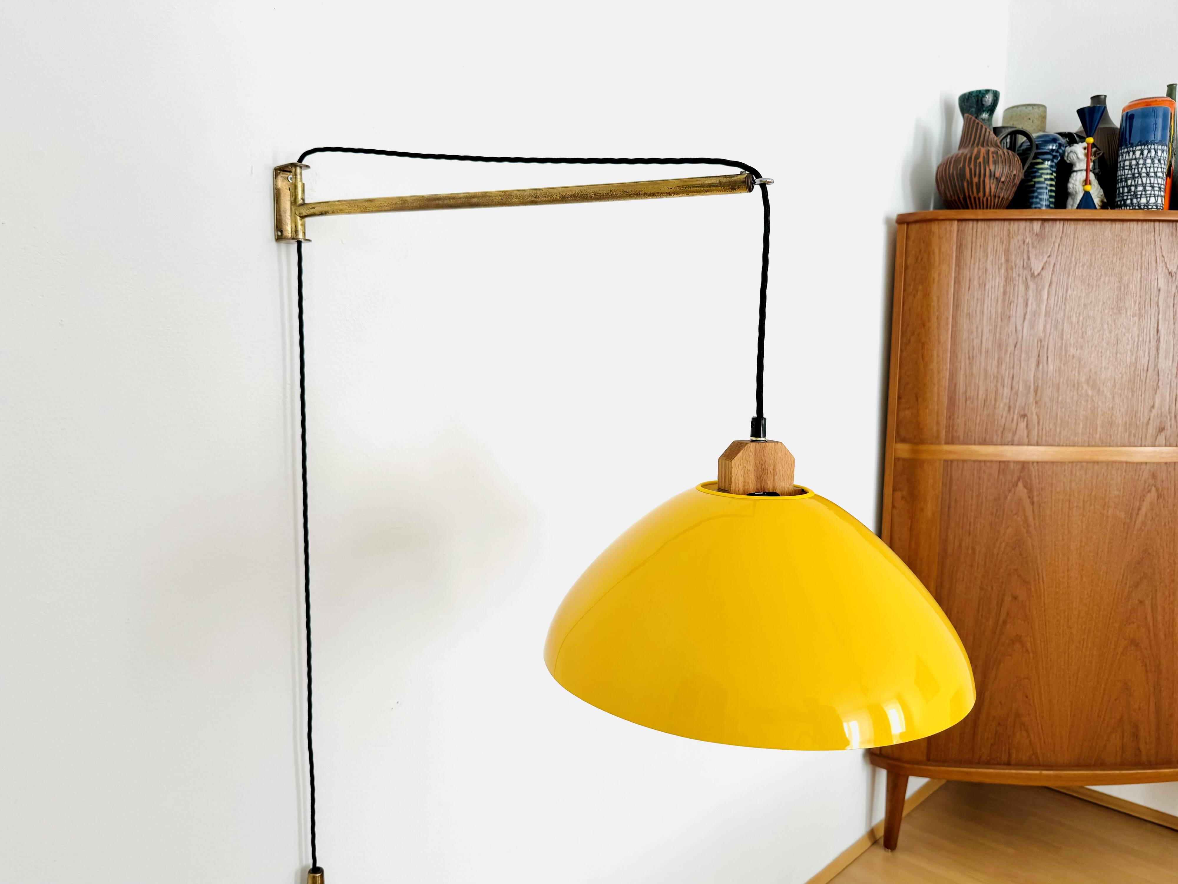 Large Adjustable Brass Wall Lamp