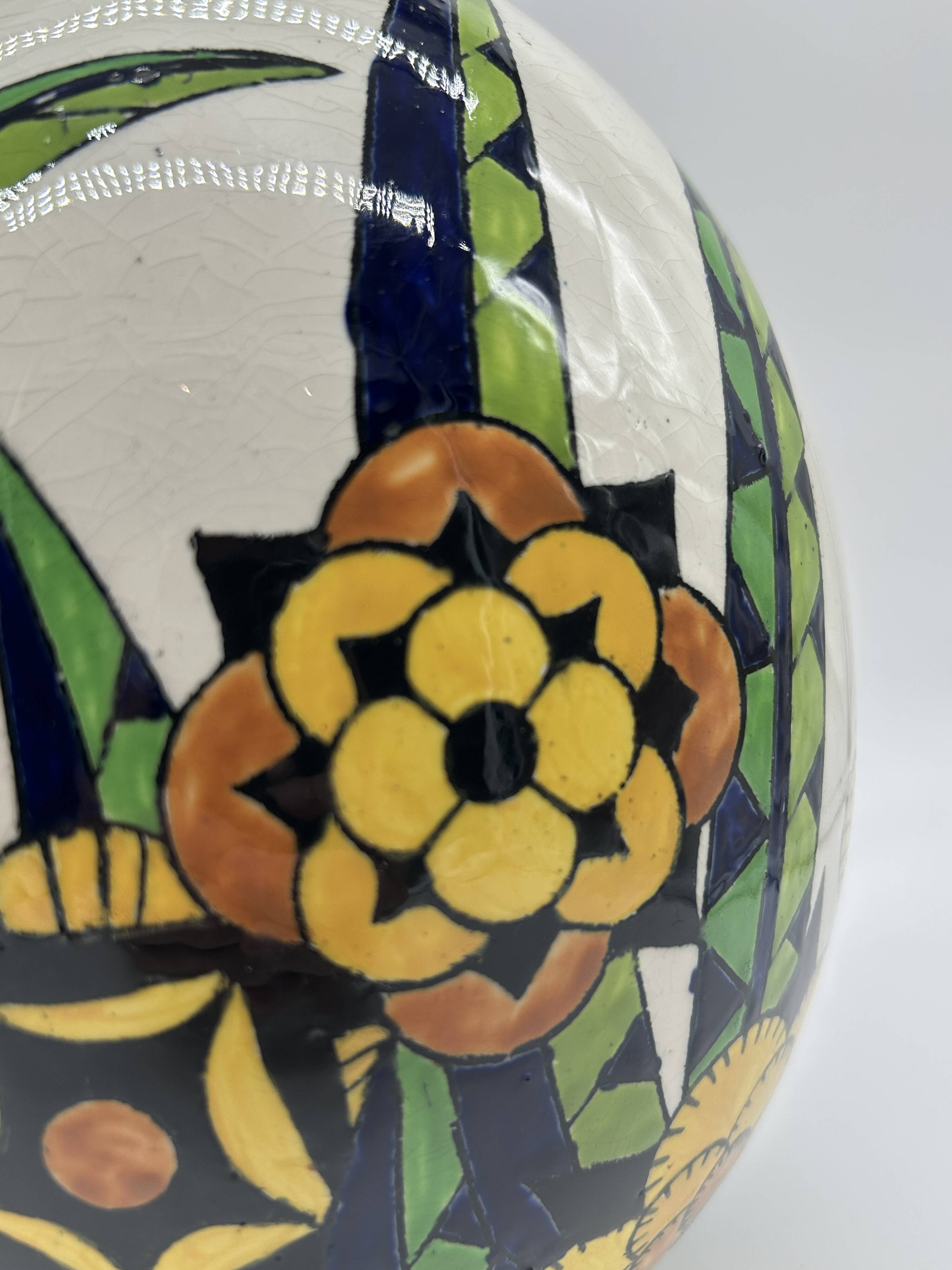 Superb art deco vase - boch freres keramis d1316