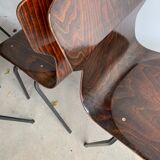 Set of 6 rosewood chairs Eromes