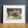 Dutch art print of a jumping frog, 1970, signed and numbered.