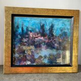 Abstract landscape signed from 1970