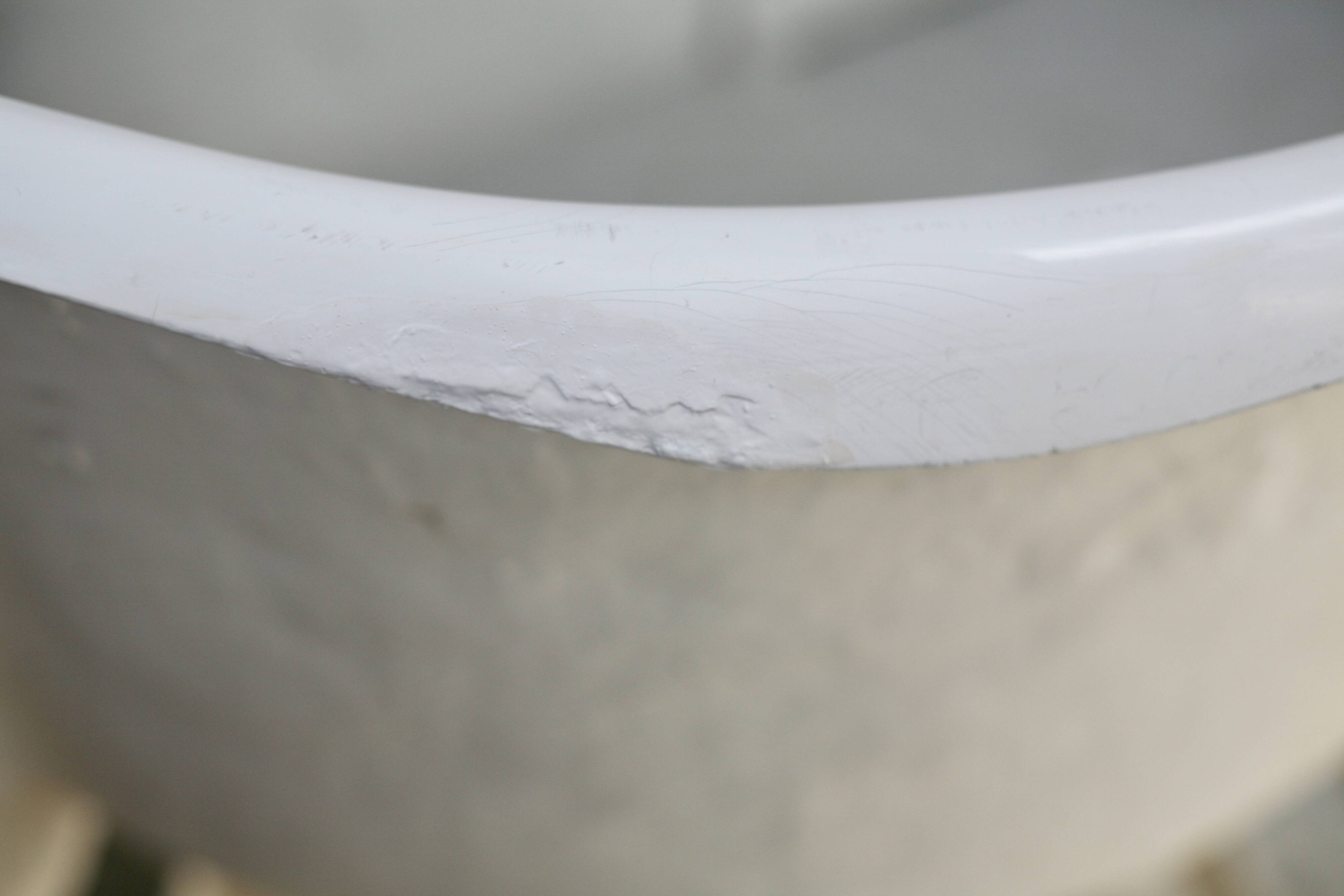 "Space age" armchair. Fiberglass. White lacquered. circa 1970