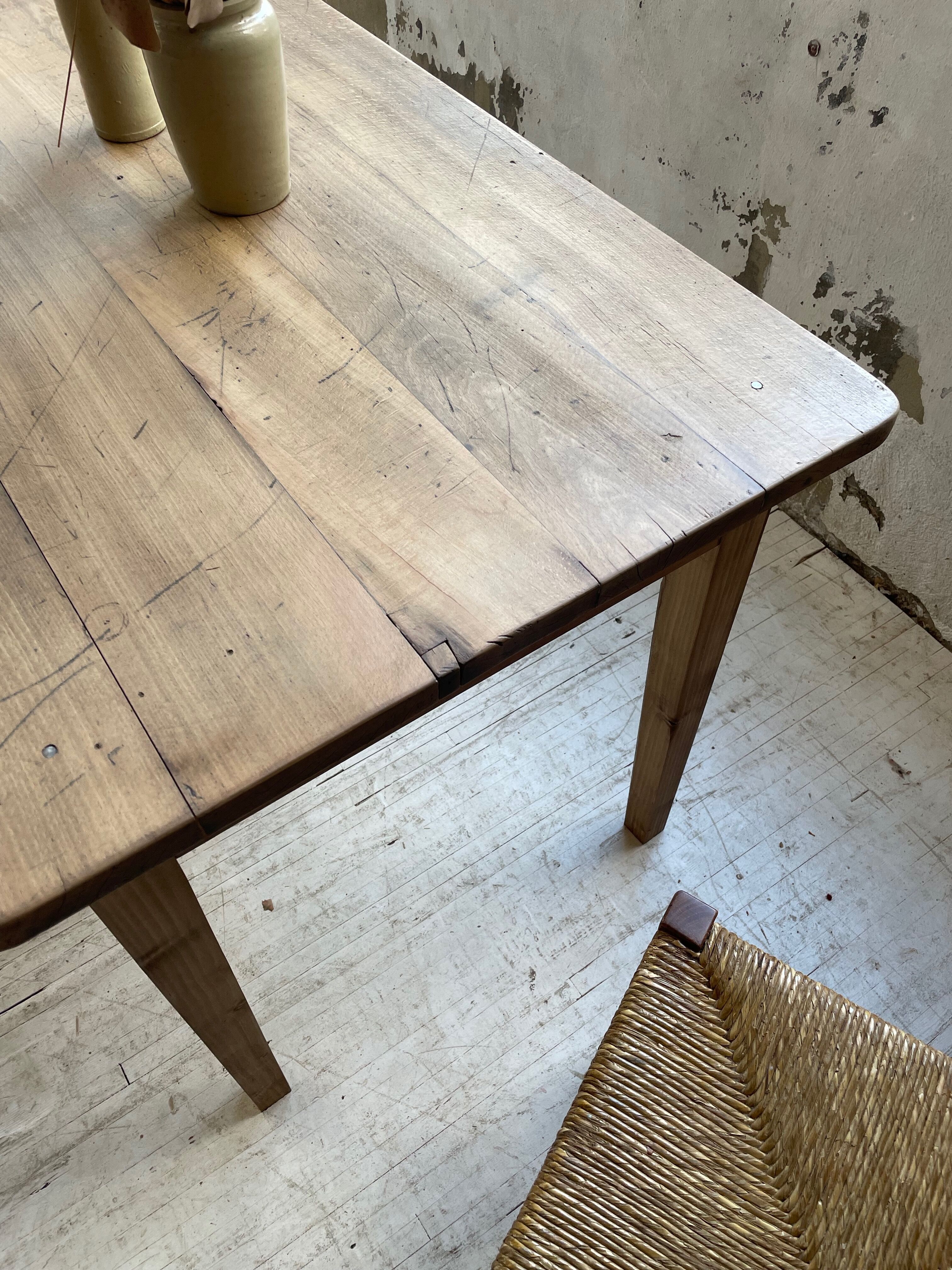 XL farmhouse table in beech and pine 3m