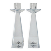 Pair of crystal candlesticks