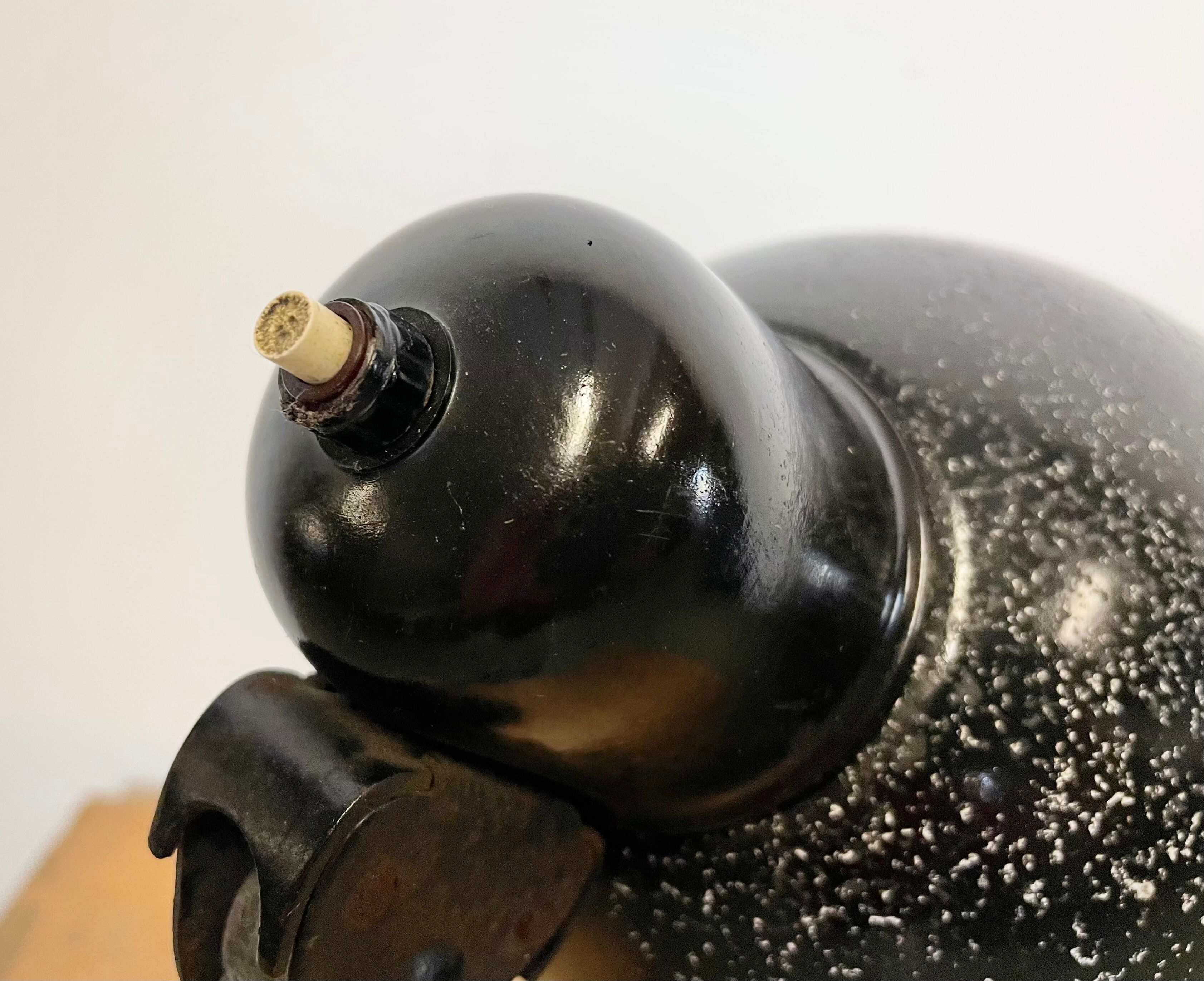 Black industrial table lamp, 1950s