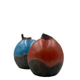 Wilmer W Ramirez, Lot de 2 vases en faïence, Amérique du Sud, années 1990