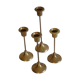 Batch of 4 vintage scandinavian brass candlesticks