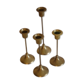 Lot de 4 bougeoir vintage scandinave en laiton