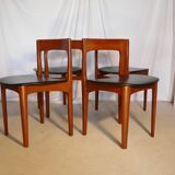 Lot of four scandinavian teak chairs