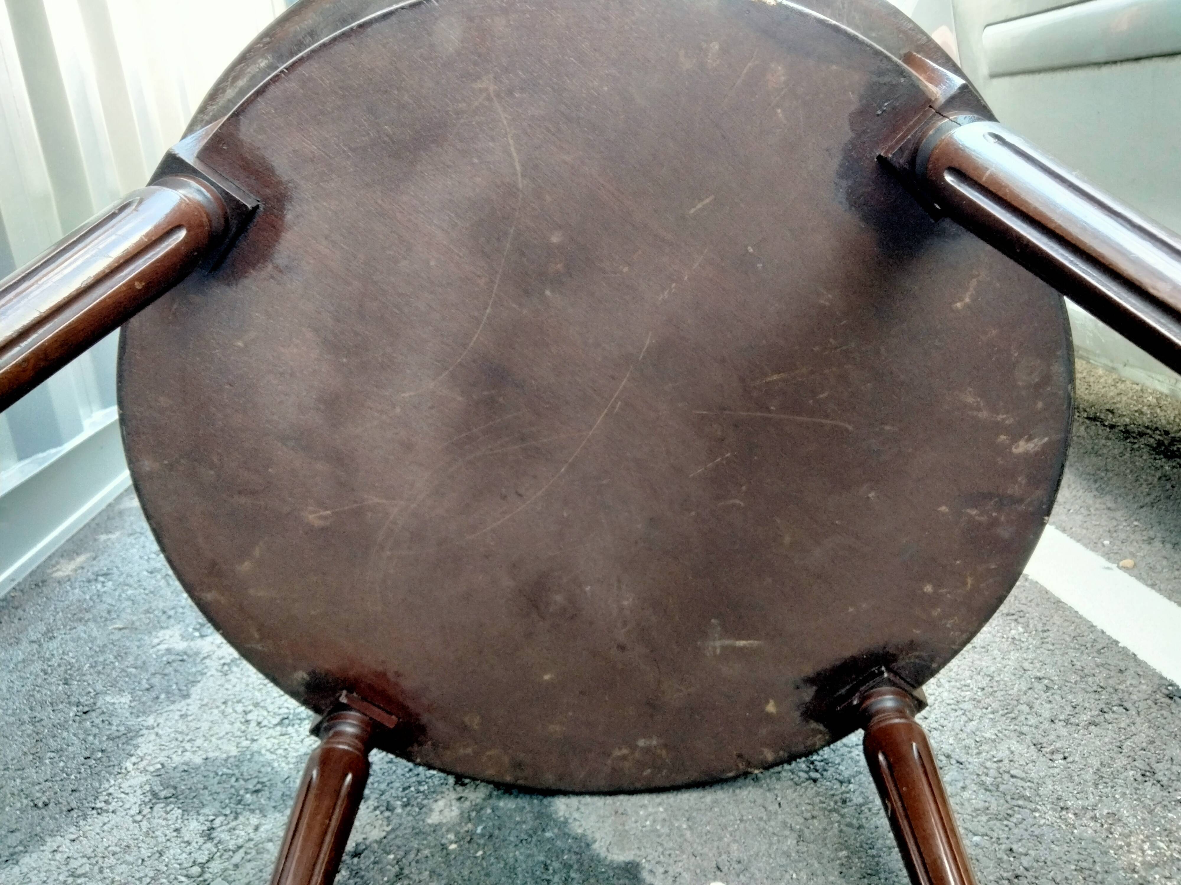 Coffee table hot water bottle marble top louis xvi old style