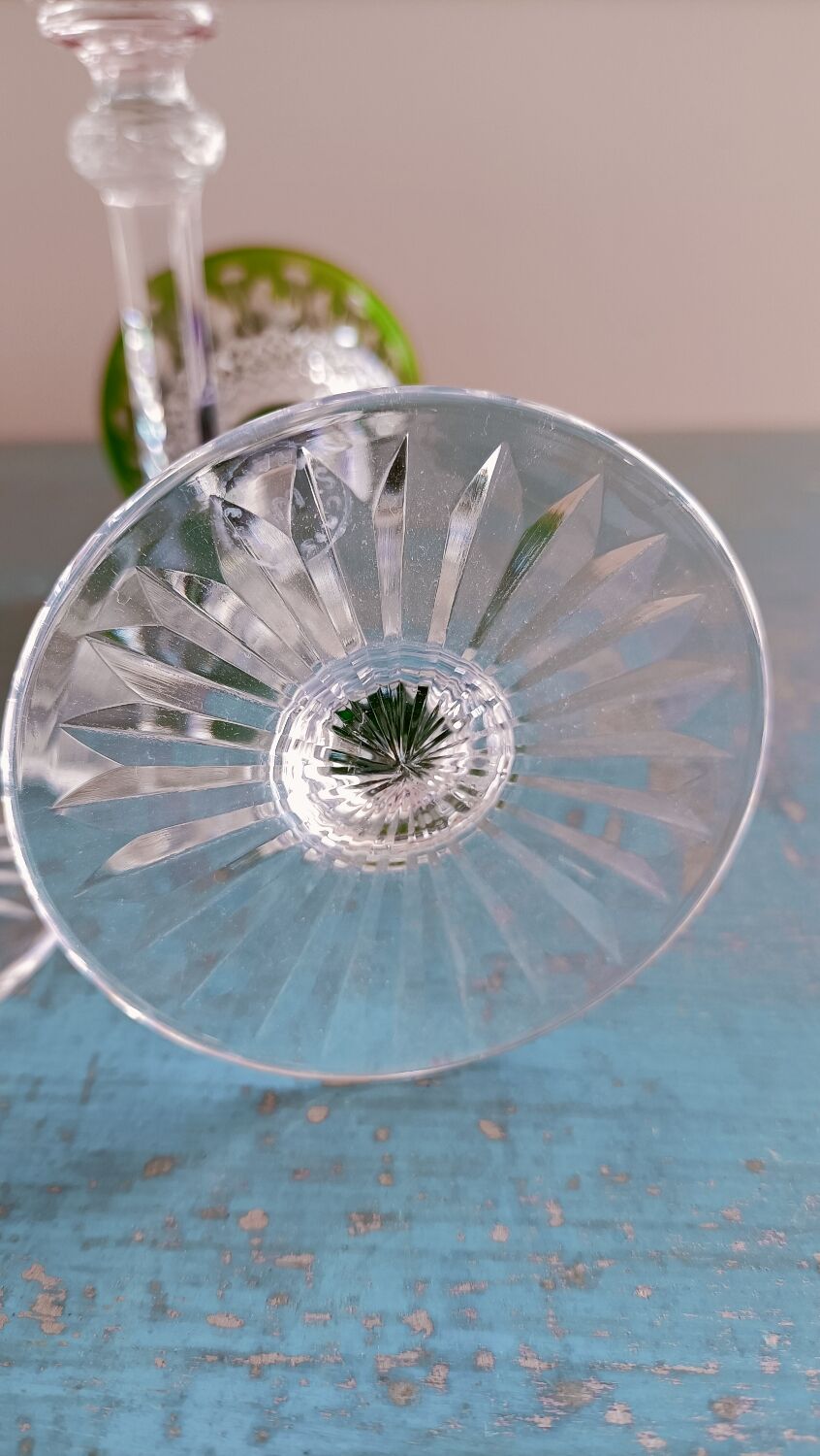 6 Saint Louis lined crystal wine glasses, Tommy model