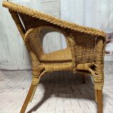 Vintage rattan basket chair