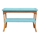 Vintage woven rattan and wicker console